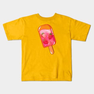 Fresh Strawberry Ice Pop Kids T-Shirt